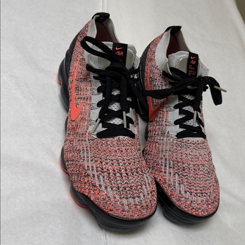 🟠Nike Air VaporMax Flyknit 3 Bright Mango Pure Platinum🟠 - Picture 6 of 12